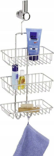 Wenko An Der Wand Montiertes Badezimmerregal Metallisch 22x13.5x50cm Silber