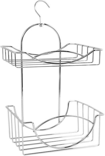 AWD Interior An der Wand montiert Badezimmerregal Metallisch 41x25x14.5cm Silber