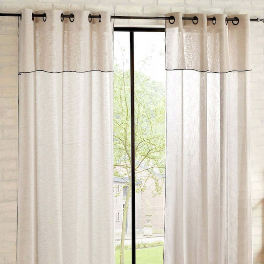 Perdea cu Capse Fred Ecru 196204B 140x240cm