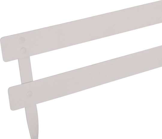 Zappeion Chair Metallic Sophie White 2pcs 33x44.5x35cm