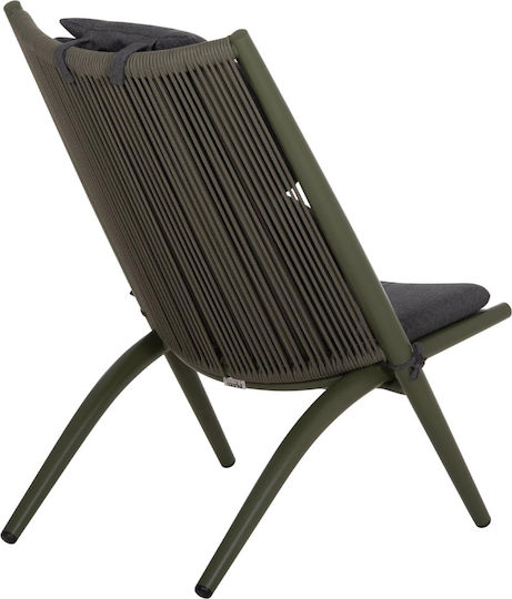 Gartenstühle Aluminium Olive Grüne 61x54x87cm