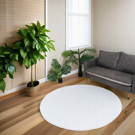 Strado Round White Rug Φ160cm