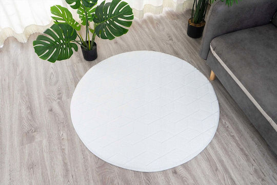 Strado Round White Rug Φ160cm
