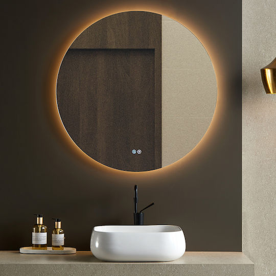 Karag Sardes Кръгло Банско Огледало LED 80x80см