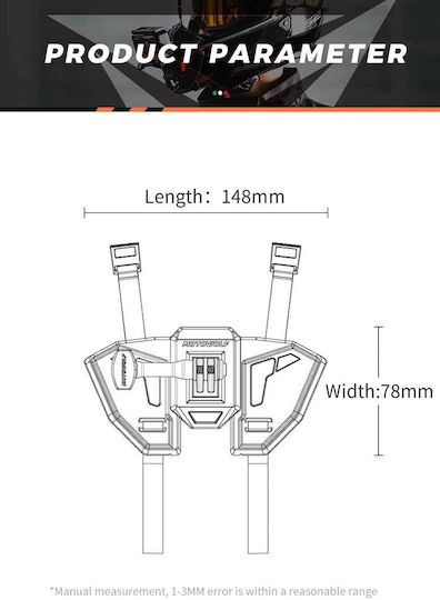 Suport cameră Gopro pentru cască moto Motowolf – suport universal pentru bărbie gri
