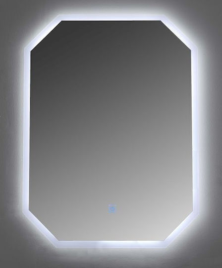 Gloria Oktagono Badezimmerspiegel LED Berührung 60x80cm