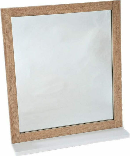 Stockholm 9905306 Pătrat Din Lemn Masiv Cu Raft 48x54cm Maro