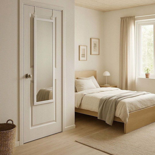 Edaxo Wall Mirror with White Plastic Frame 110x36cm