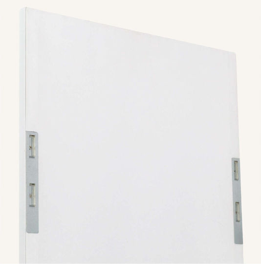 Edaxo Wall Mirror with White Plastic Frame 110x36cm