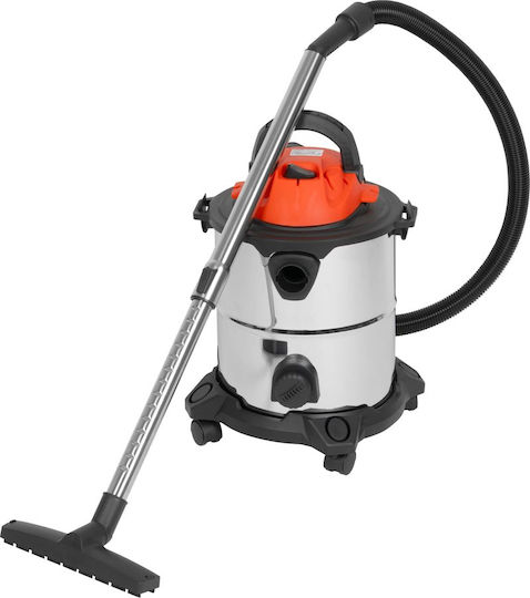 SGTT Aspirator Umed-Uscat 1200W cu Recipient Din Inox 20lt Argintiu