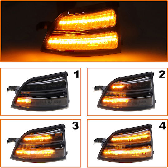 Ford Focus II 04-08 Linke + Rechte Rauch Dynamic LED Spiegelblinkleuchten 2 Stück Satz