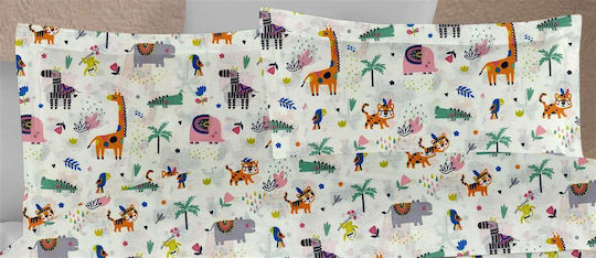 Dimcol Zoo Față de pernă pentru copii 50x70buc White-Multi