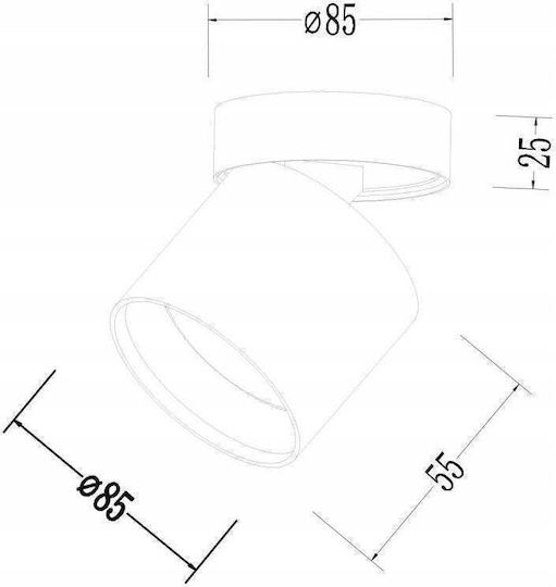 Light Prestige Spot with GX53 Lamp Adapter in White Colour
