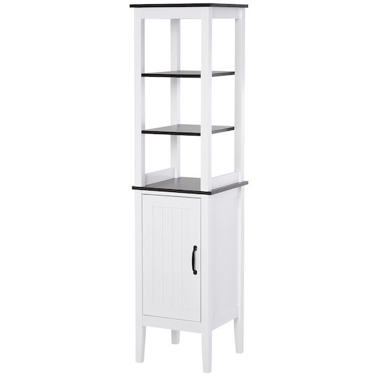 HomCom 834-209 Στήλη Μπάνιου Δαπέδου 40x38x162.5cm Λευκή