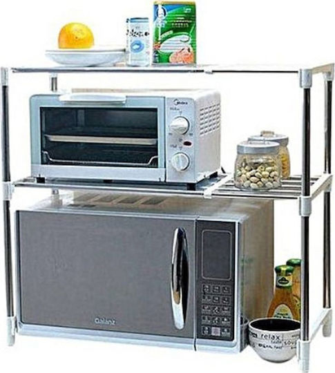 ACP Kunststoffregal für Mikrowelle Silber
