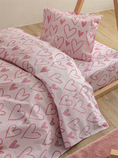 Palamaiki Set Kinderbettbezüge Einzeln Rosa