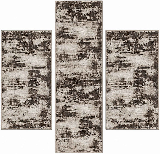 Diva Hl298a Σετ Χαλιά Κρεβατοκάμαρας Cream Brown Diva-HL298A-Cream-Brown-set 3τμχ