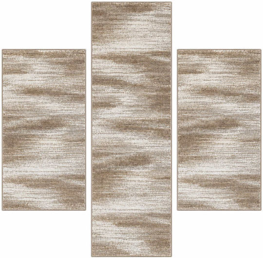 Diva Hl294a Σετ Χαλιά Κρεβατοκάμαρας Cream D.beige Diva-HL294-Cream-D.Beige-set 3τμχ