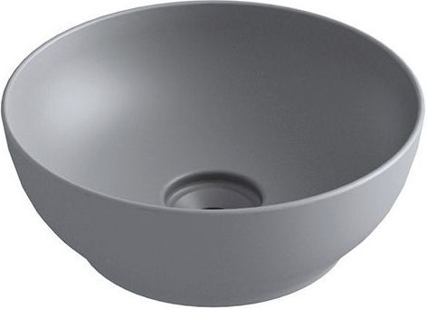 Orabella Trend Επικαθήμενος Νιπτήρας Πορσελάνης 38x38x14.4cm Γκρι