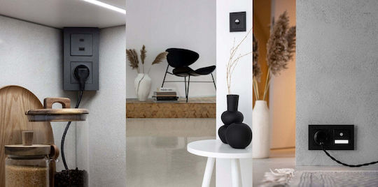 Kontakt-Simon Waterproof Recessed Wall Switch Two-Way with Frame Aller Retour