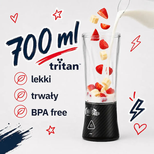 Webber Блендер с каната Tritan 700 ml 11V Черен