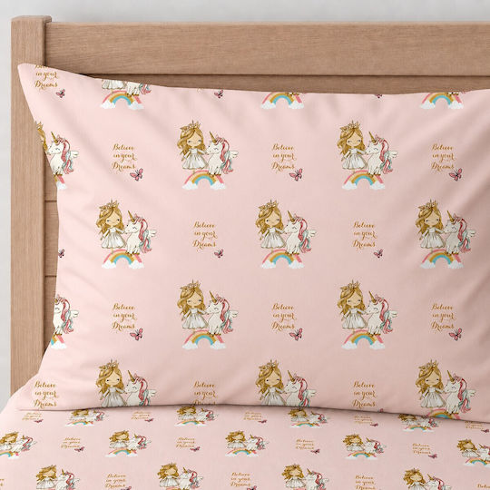 Astron Italy Σετ Μονά Unicorn Ροζ 175x260cm Astron Italy Σετ Μονά Unicorn Ροζ 175x260cm