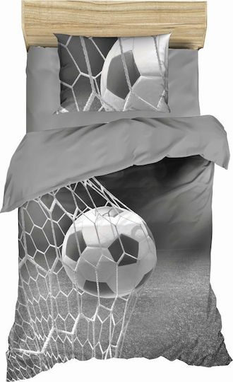 Flamingo Σετ Μονά Soccer Γκρι 160x250cm Flamingo Σετ Μονά Soccer Γκρι 160x250cm