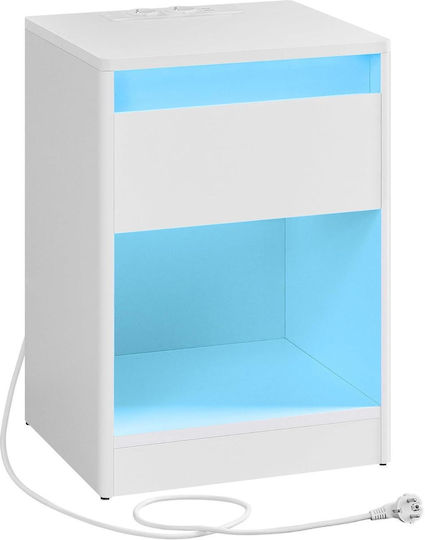 Wooden White Bedside Table 40x35x55cm Wooden White Bedside Table 40x35x55cm