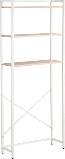 General Trade Raft de baie metalic cu 3 rafturi 68x24x163cm albă