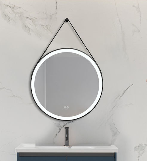 Badezimmerspiegel Imanda LED Berührung Mirrorlux Selene S-4676b Rund Form Φ-800mm Schwarzer Badezimmerspiegel Imanda LED Berührung Mirrorlux Selene S-4676b Rund Form Φ-800mm Schwarzer