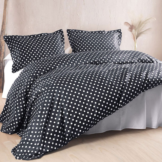 Rythmos Set Coverlets Double Cotton Black 220x240cm 3 Pieces