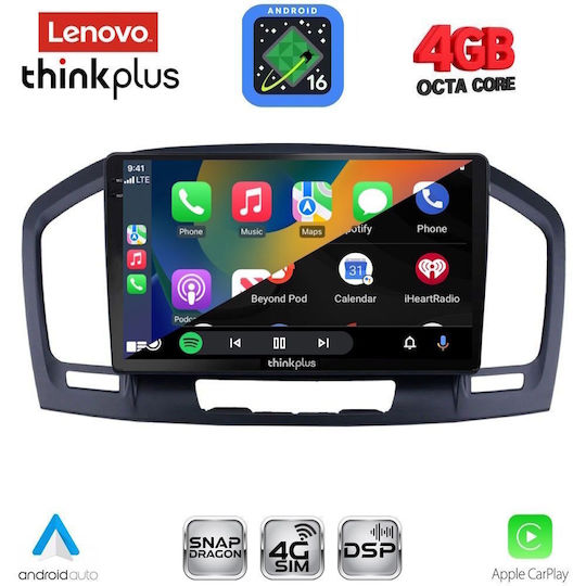 Lenovo Автомобилна Аудио Система за Opel Insignia 2008-2013 (Bluetooth/USB/WiFi/GPS/Apple CarPlay/Android Auto) с Touch Screen 9"
