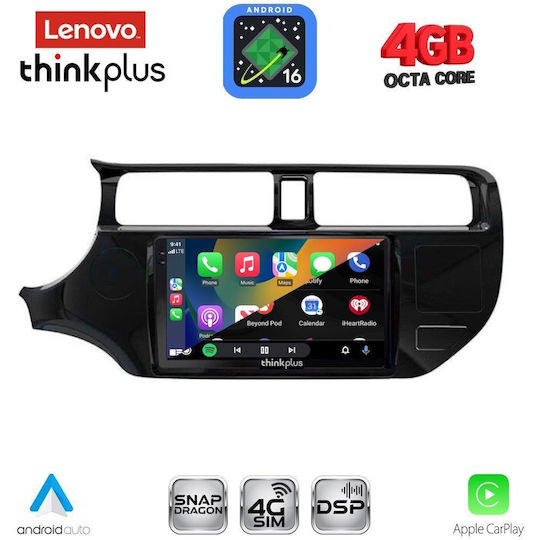 Lenovo Car Audio System for Kia Rio 2012-2015 Bluetooth USB WiFi GPS Apple CarPlay Android Auto with 9" Touch Screen