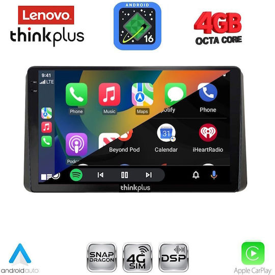 Lenovo Car Audio System for Honda WR-V 2022 (Bluetooth/USB/WiFi/GPS/Apple CarPlay/Android Auto) with 10" Touch Screen