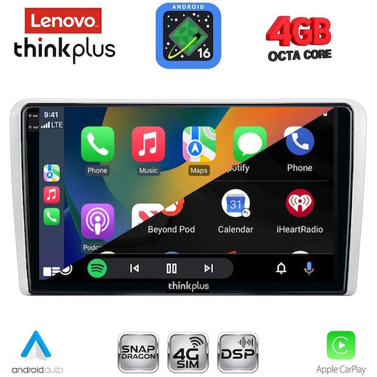 Lenovo Автомобилна Аудио Система за Opel Corsa / Meriva 2004-2014 (Bluetooth/USB/Вграден Wi-Fi/GPS/Apple CarPlay/Android Auto) с Touch Screen 9"