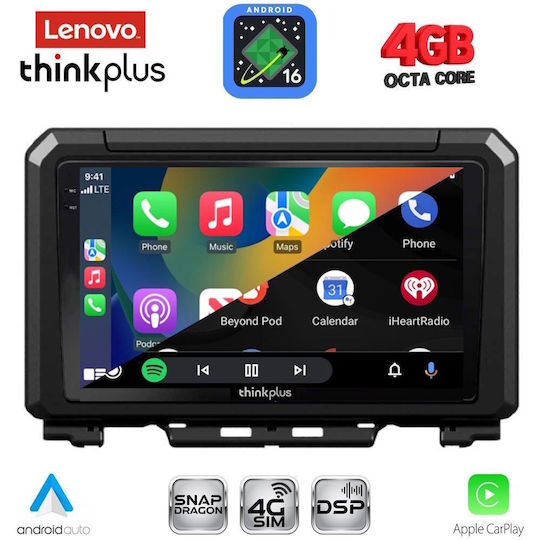 Lenovo Car Audio System for Suzuki Jimny 2017-2026 Bluetooth USB WiFi GPS Apple CarPlay Android Auto with 9" Touch Screen