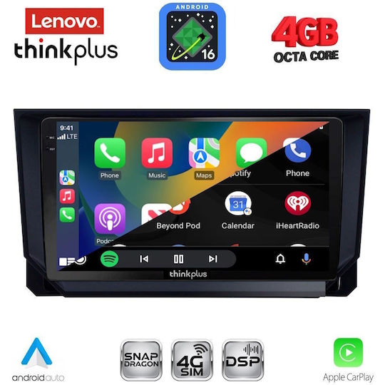 Lenovo Автомобилна Аудио Система За Seat Arona / Ibiza 2018-2026 Bluetooth USB Вграден Wi-Fi GPS Apple CarPlay Android Auto С Touch Screen 9"