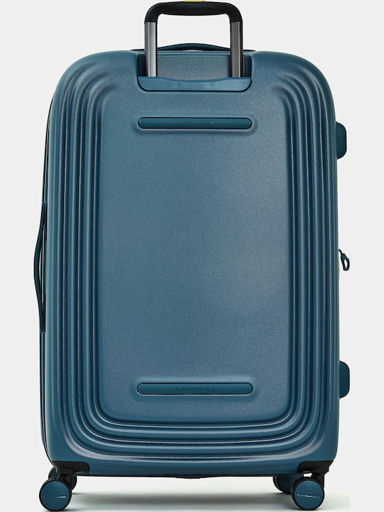Mandarina Duck Logoduck Große Hartreisetasche Tailor Blau mit 4 Rädern Höhe 75cm