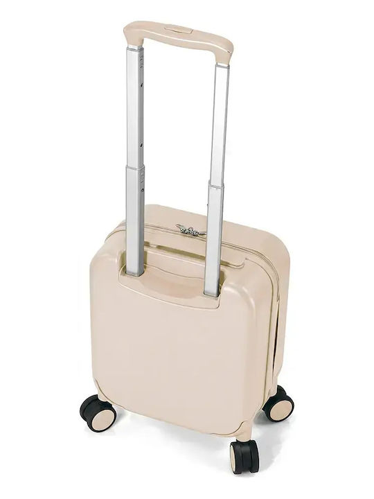 Benzi Cabin Hard Beige Suitcase Height 40cm