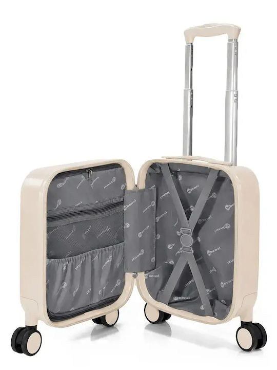 Benzi Cabin Hard Beige Suitcase Height 40cm