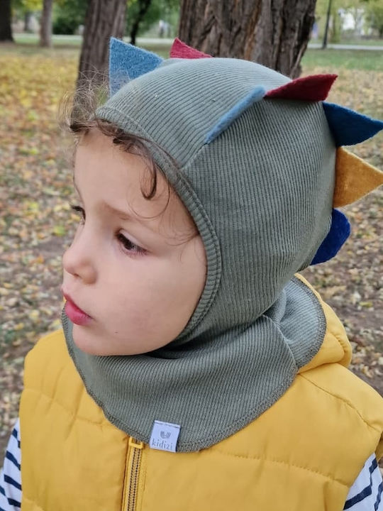 Căciulă Pentru Copii Din Țesătură Verde Kid-Prd-0005