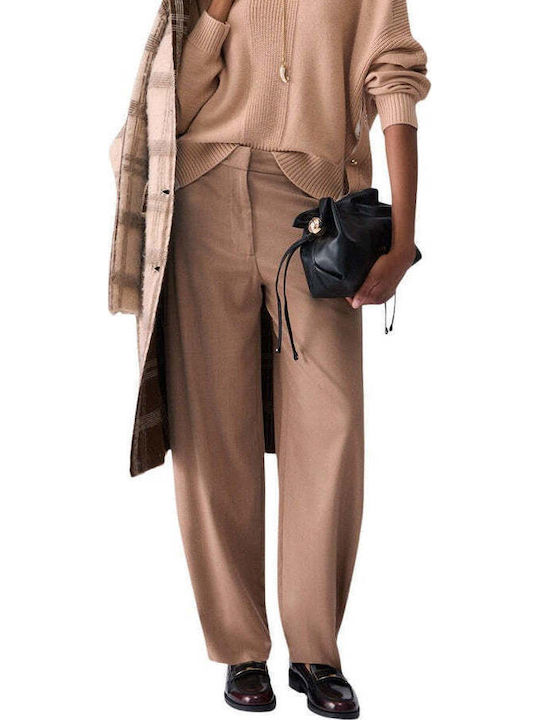 Pantaloni Dama Tesatura Bej