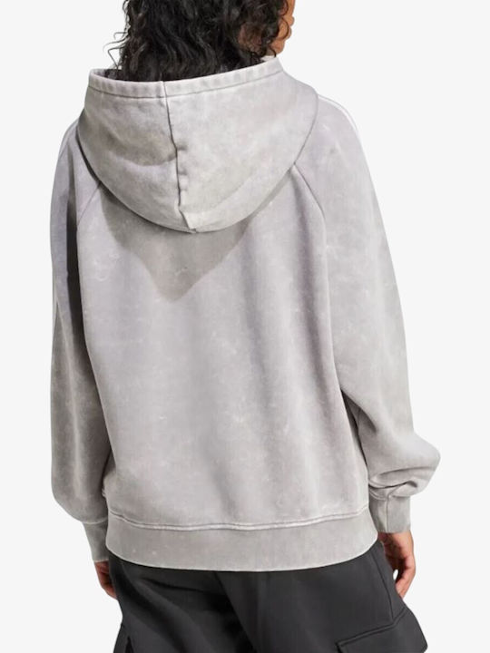 Boyfriend Γυναικείο Φούτερ με Κουκούλα Gray
