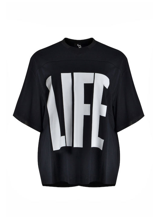 Life Tricou Sportiv Damă Negru