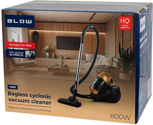 Blow 44-526 Staubsauger 800W mit Beutelkasten 2,5l Schwarz