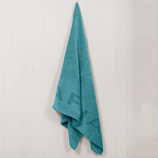 Beach Towel 90x170 Naf-naf Velour Turquoise
