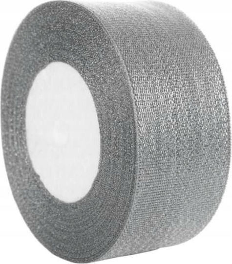 Teka Christmas Ribbon Plastic Silver 3.8x3.8cm