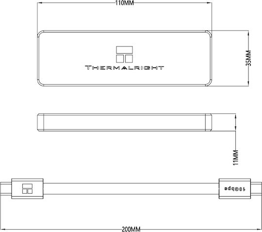 Thermalright Кутия за съхранение M.2 Nvme M-key 20 Gbps Hr-eb101