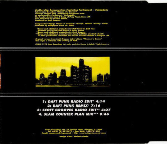 Scott Grooves Featuring Parliament Funkadelic Mothership Reconnection Daft Punk Remix Cd