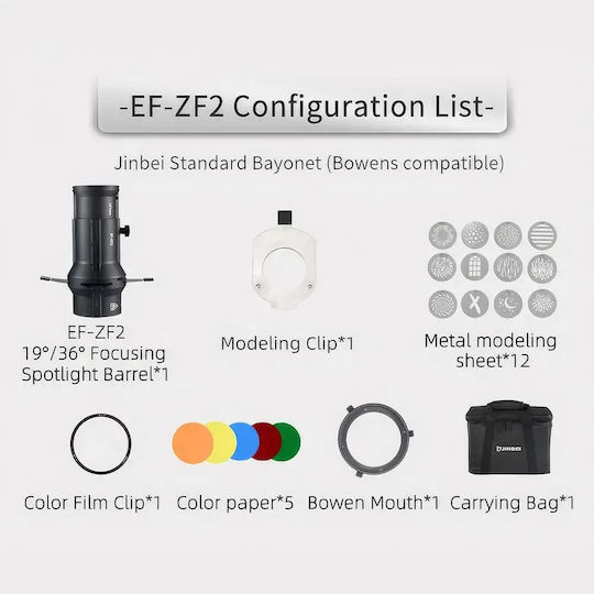 Jinbei Ef-zf2 Snoot Френелова Леща